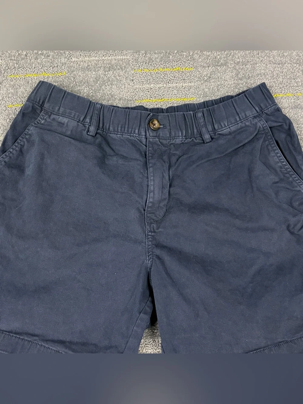 Bearbottom Shorts Mens Large Blue 7” Inseam Stretch Chino Elastic Waist Preppy